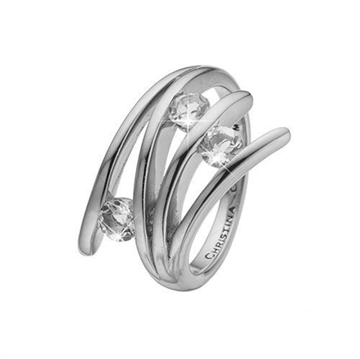 Christina Jewelry & Watches - Balance Love ring - sølv m/ topas 800-4.1.A
